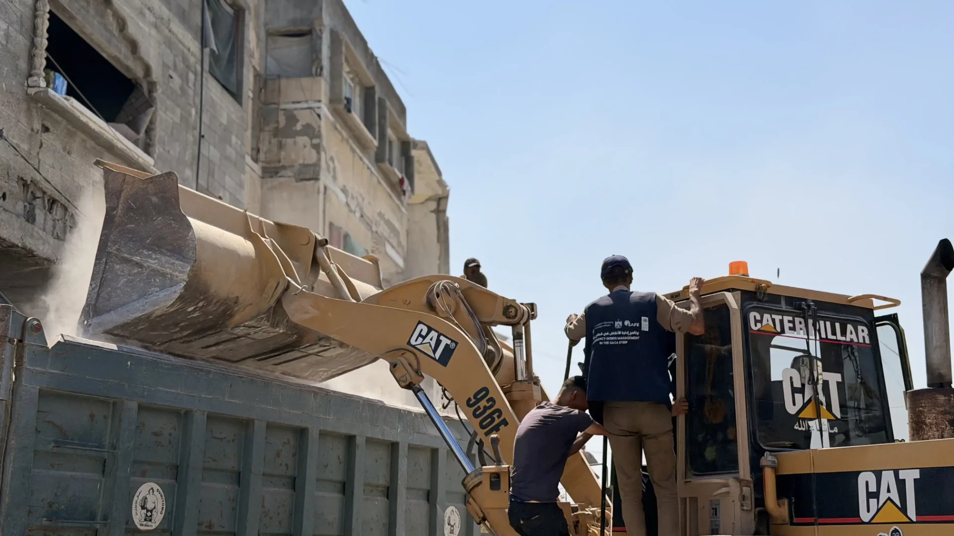 توثيق أعمال إزالة الركام في شمال وادي غزة لصالح جمعية SAFE
